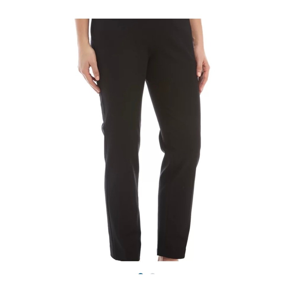 Classic Trousers Office Pull On Pants 8‎ Black Straight Leg NEW